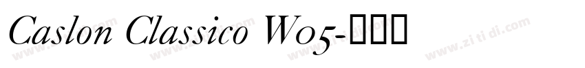 Caslon Classico W05字体转换